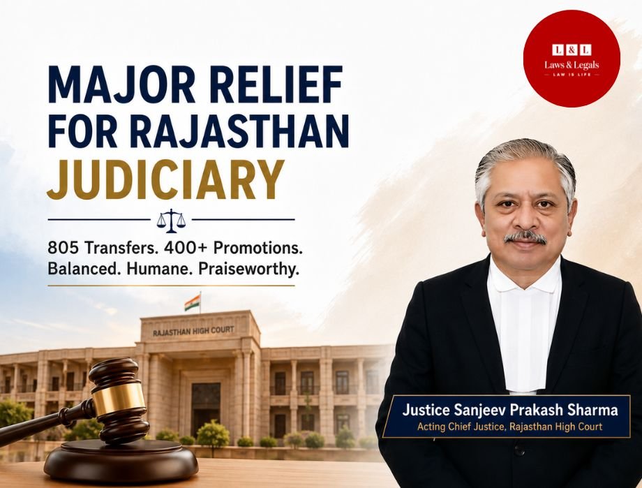 Acting Chief Justice Sanjeev Prakash Sharma Leads One of Rajasthan Judiciary’s Largest and Most Humane Administrative Exercises