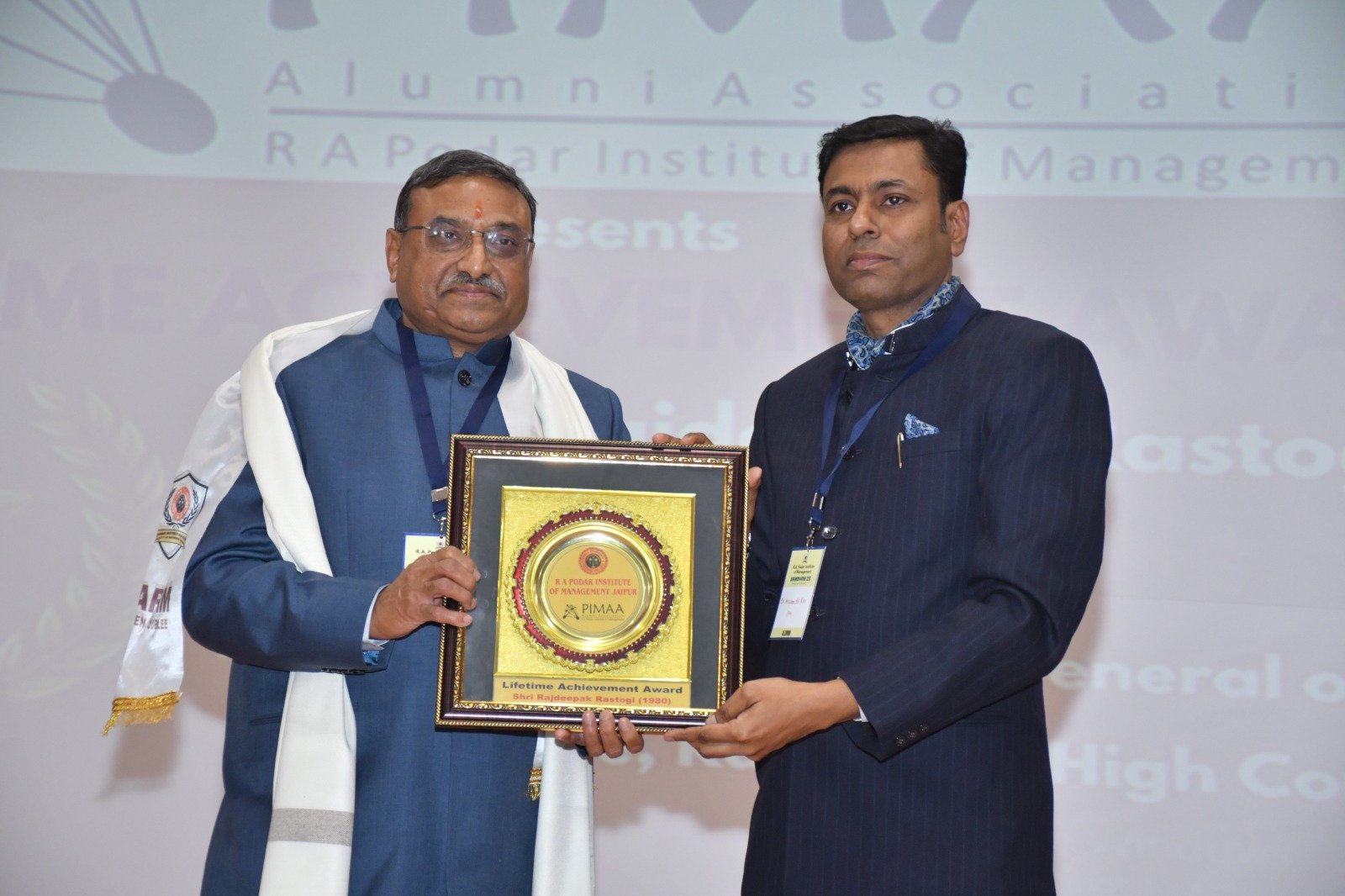 Former Additional Solicitor General Rajdeepak Rastogi Honoured with PIMAA Lifetime Achievement Award