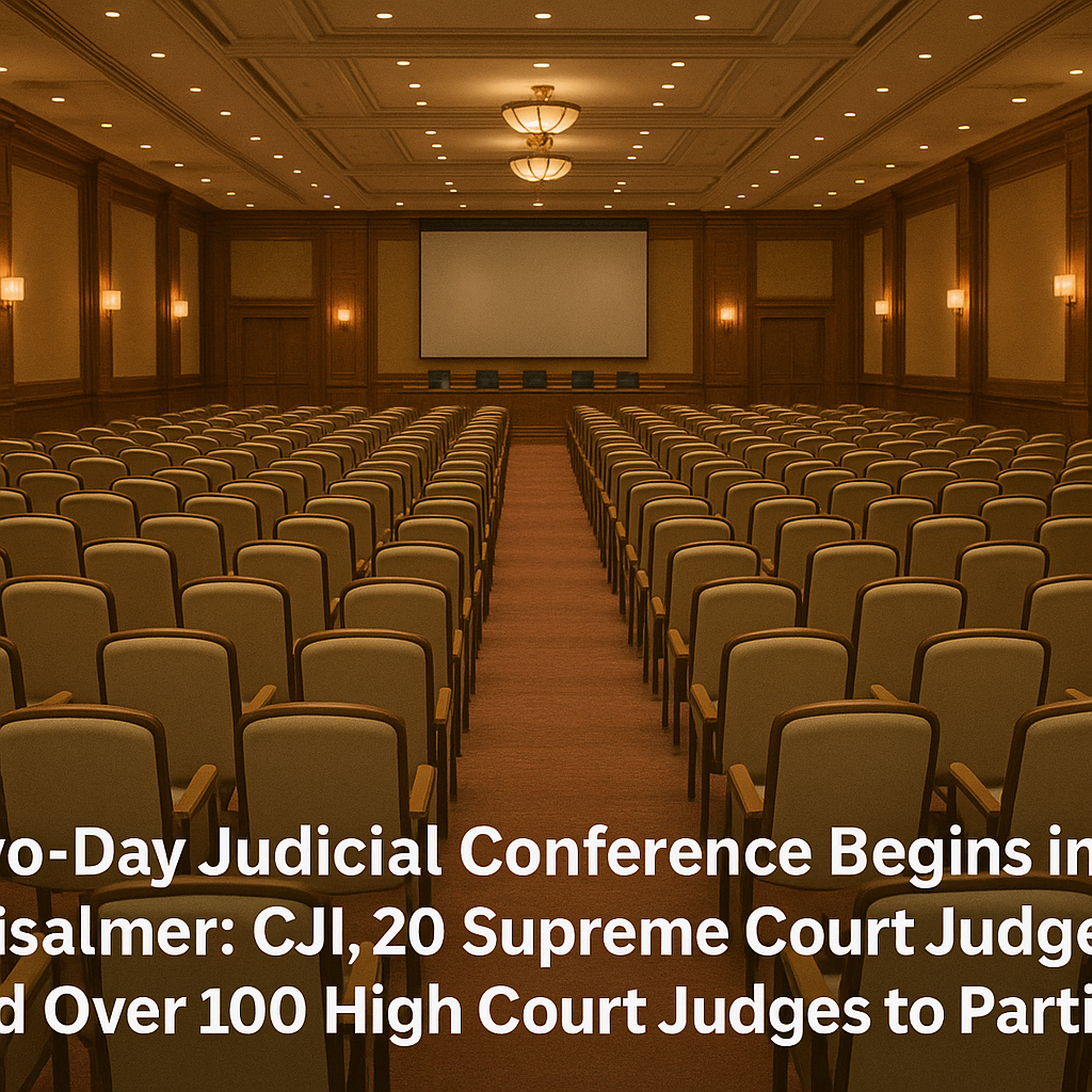 Chief Justice of India, 20 Supreme Court judges, and High Court judges arriving in Jaisalmer for the two-day Judicial Conference focused on digital governance and judicial reforms.