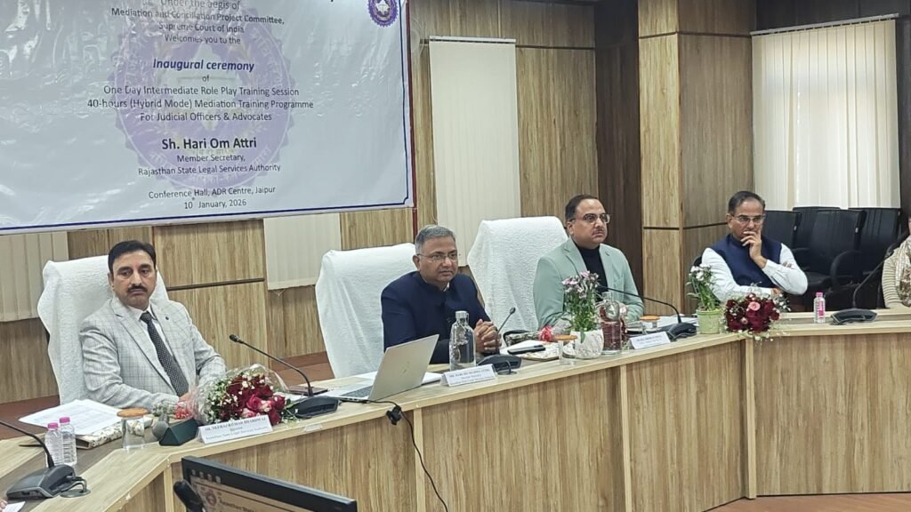 One-Day Role-Play Training Session Organised for Newly Appointed Mediators in Jaipur