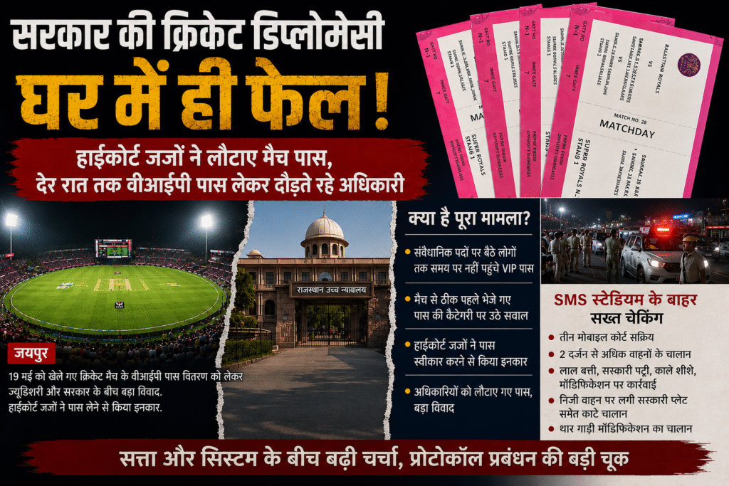 Rajasthan High Court Judges Refuse Cricket Match VIP Passes, Jaipur Protocol Row Sparks Debate