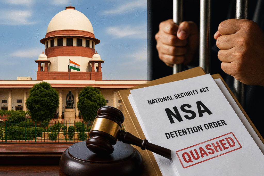 Supreme Court Quashes NSA Detention Over Delay in Considering Representation, Orders Immediate Release
