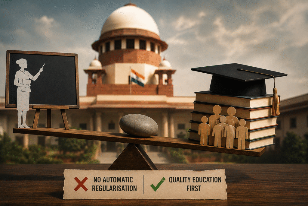 No Automatic Regularisation for Para-Teachers: Supreme Court Says State Standards Must Prevail
