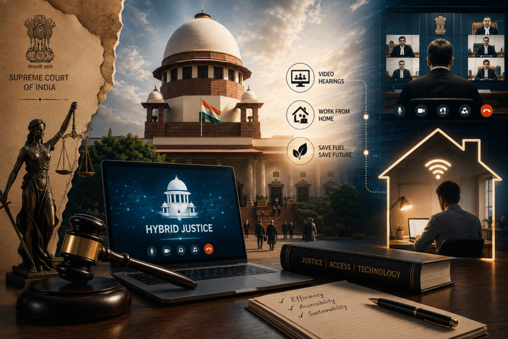 Supreme Court Introduces Hybrid Work Model, VC Hearings & Work From Home