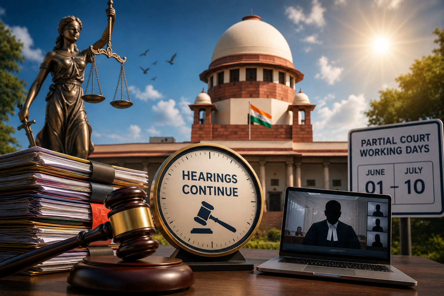Supreme Court to Continue Hearings During Summer: Over 7,300 Cases Including Bail Pleas to Be Heard