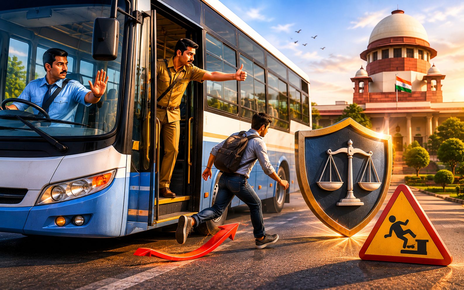 Supreme Court: Bus Driver Not Always Liable in Passenger Exit Accidents, Acting on Conductor’s Signal Is Not Negligence