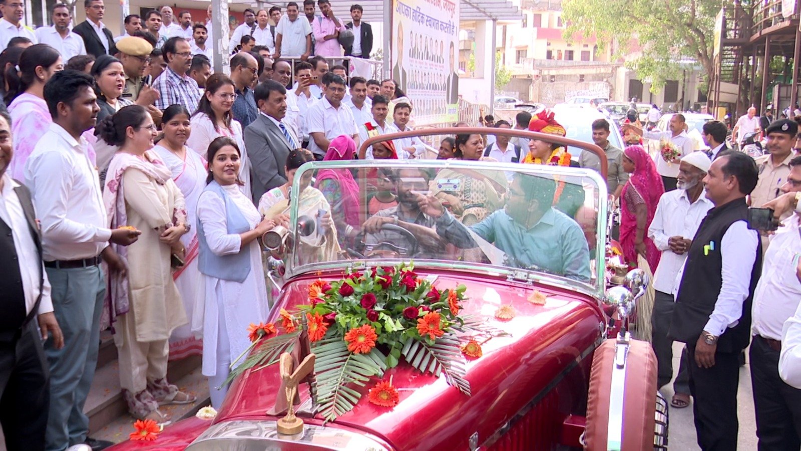 Jaipur District & Sessions Judge Rita Tejpal Retires with Grand Vintage Car Farewell After Three Decades of Judicial Service
