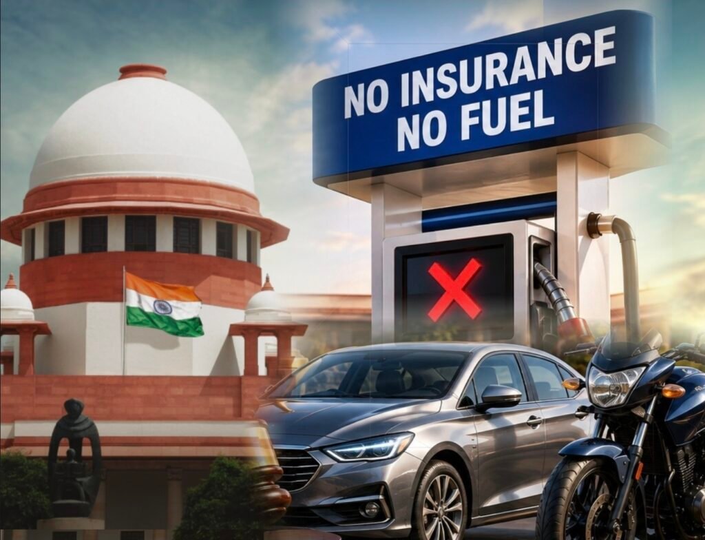Supreme Court Proposes 'No Insurance, No Fuel' System; Seeks Pilot Project from Centre and IRDAI