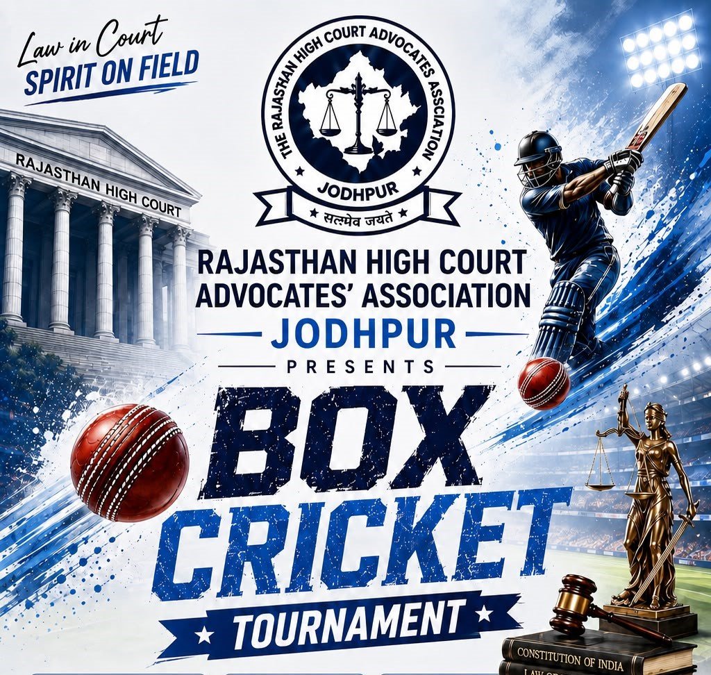Rajasthan High Court Advocates’ Association Jodhpur Organizes Box Cricket Tournament from August 14–16