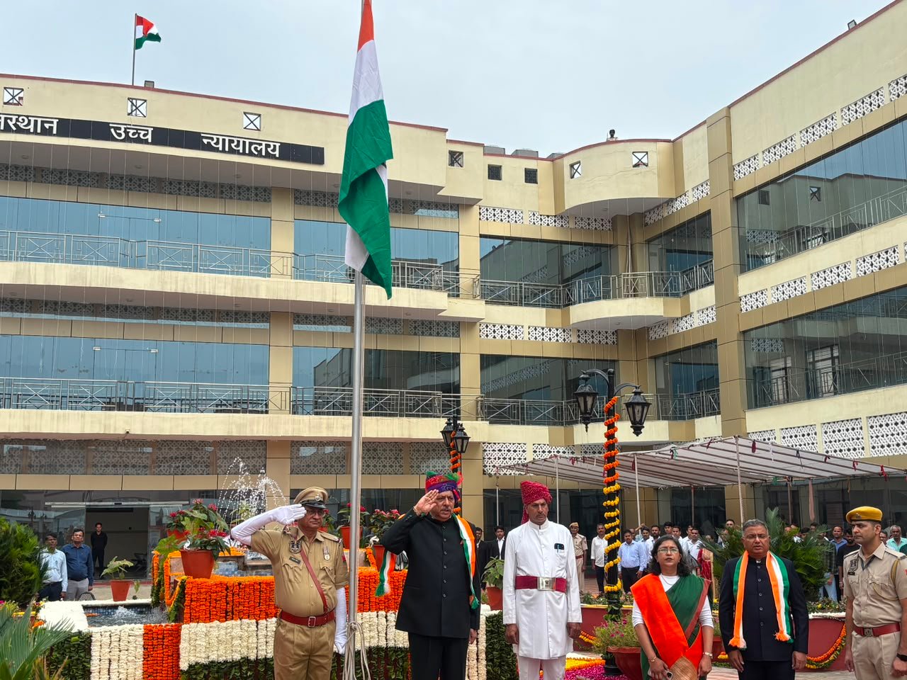 Rajasthan High Court Jaipur Bench Marks 79th Independence Day with Grand Flag Hoisting Ceremony