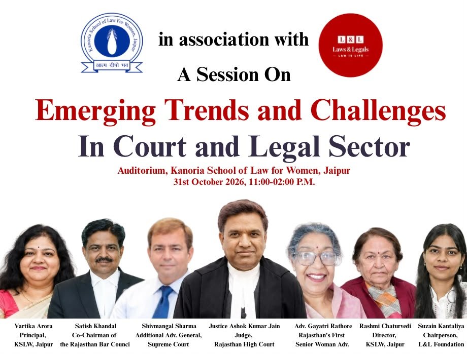 Justice Ashok Kumar Jain to Attend ‘The First’ Legal Session in Jaipur on Emerging Trends and Challenges in the Legal Sector